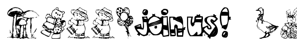 Little Cuties font preview